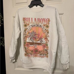 Billabong White Sweatshirt with Vibrant Graphic